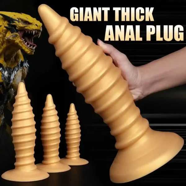 enchufe anal con espiral y ventosa