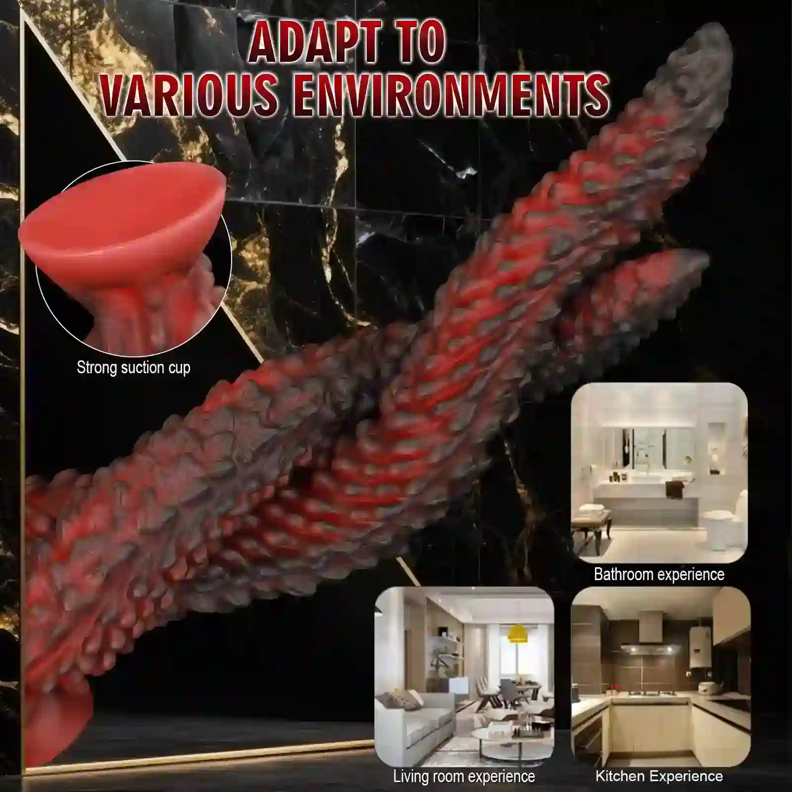 enchufe anal con ventosa texturizado