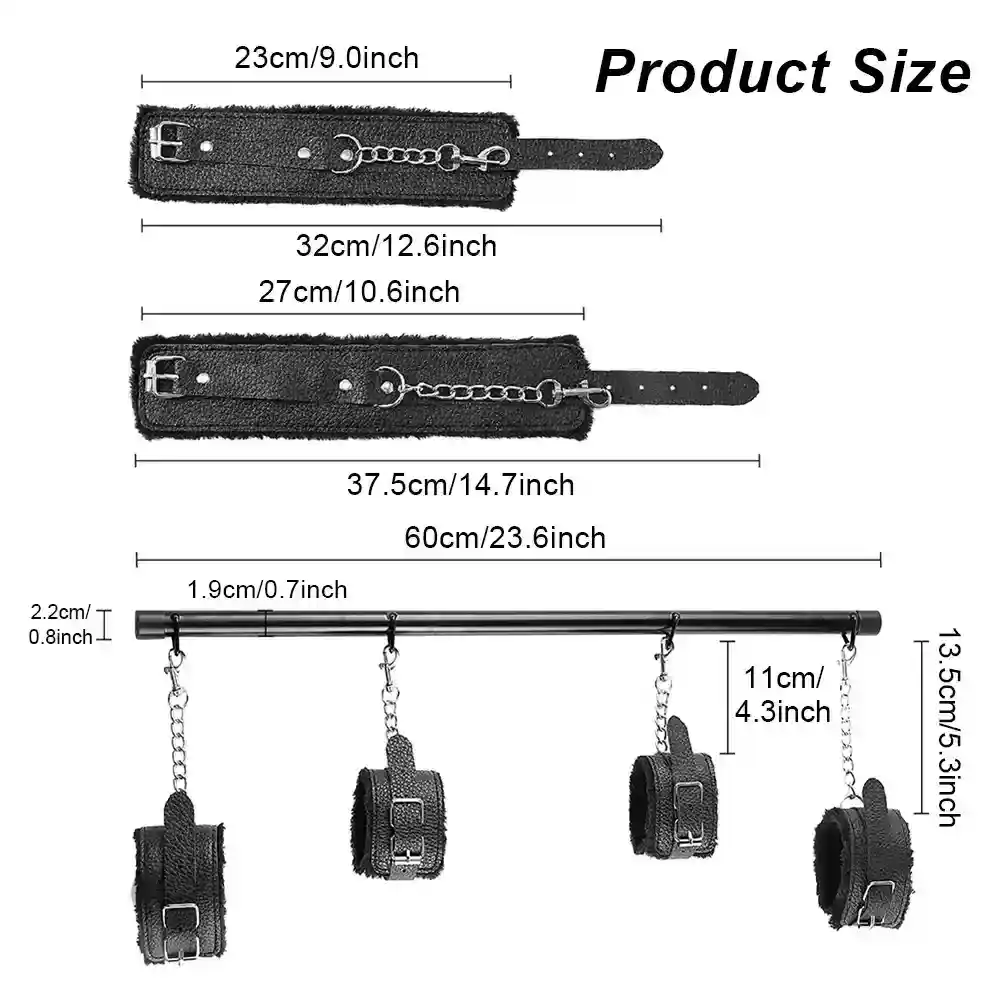esposas tobilleras cuero pu con felpa