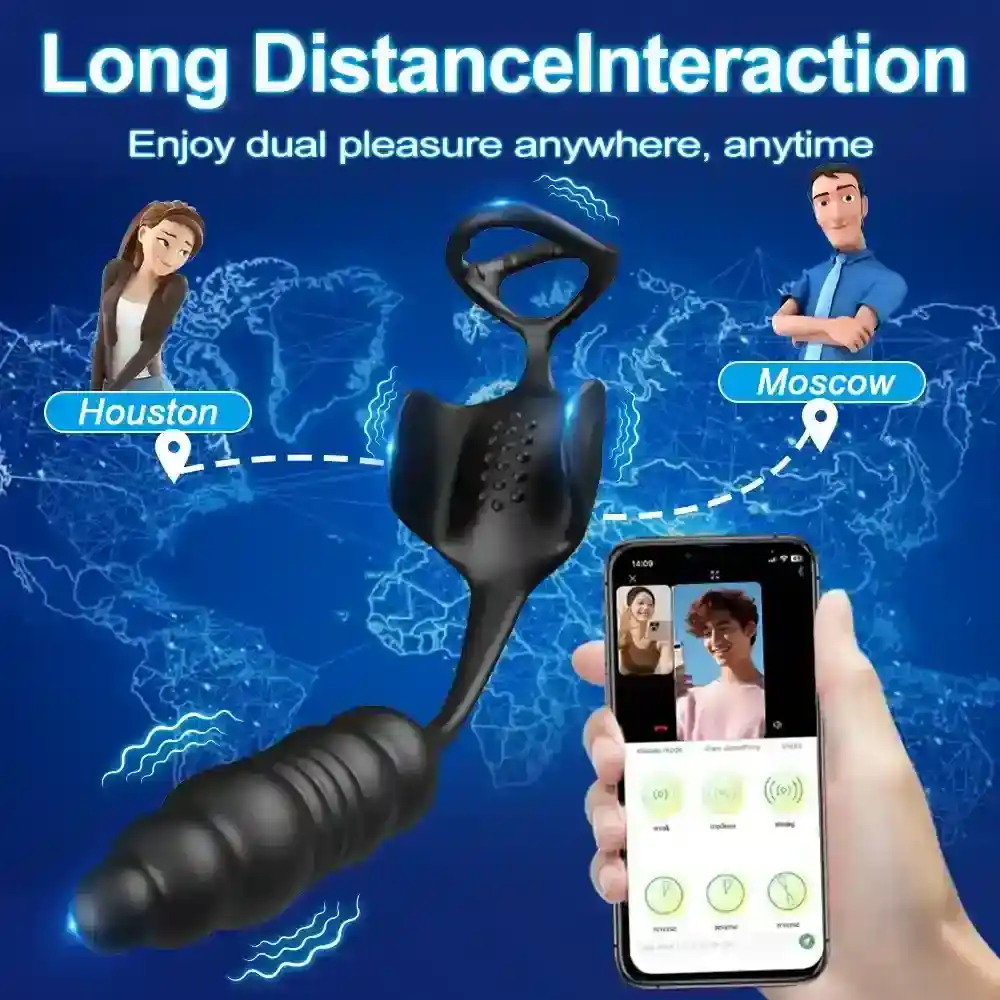 estimulador anal con funcion de empuje