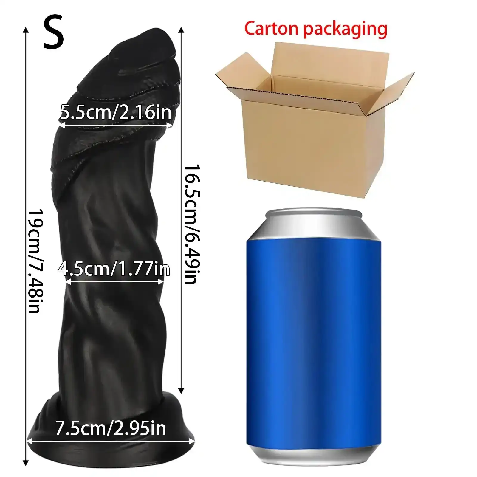estimulador anal pvc negro monstruo