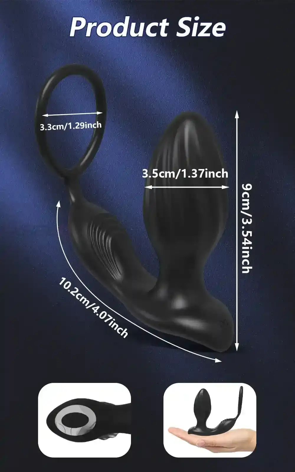 estimulador anal triple vibracion impermeable