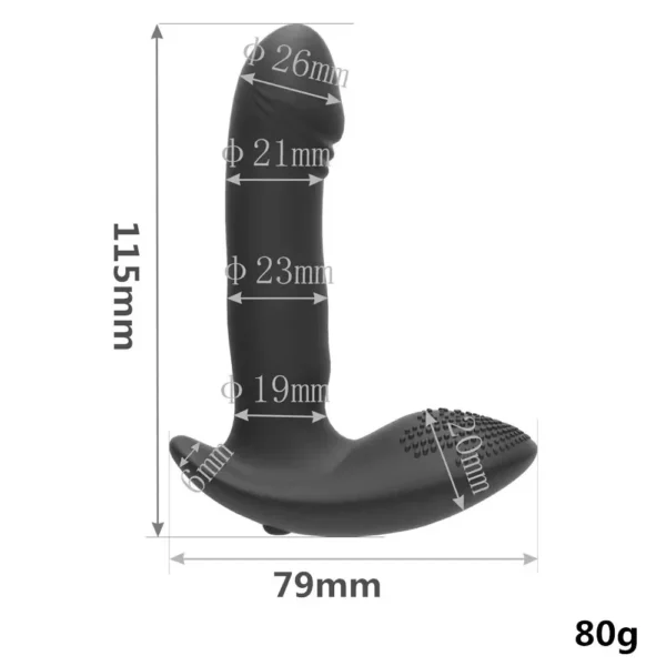 estimulador anal vibrante discreto negro