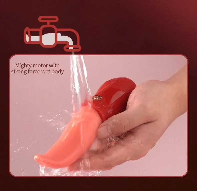 estimulador clitoris con forma lengua realista