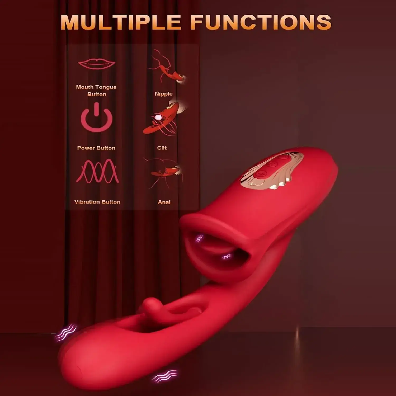 estimulador clítoris lengua suave vibratoria