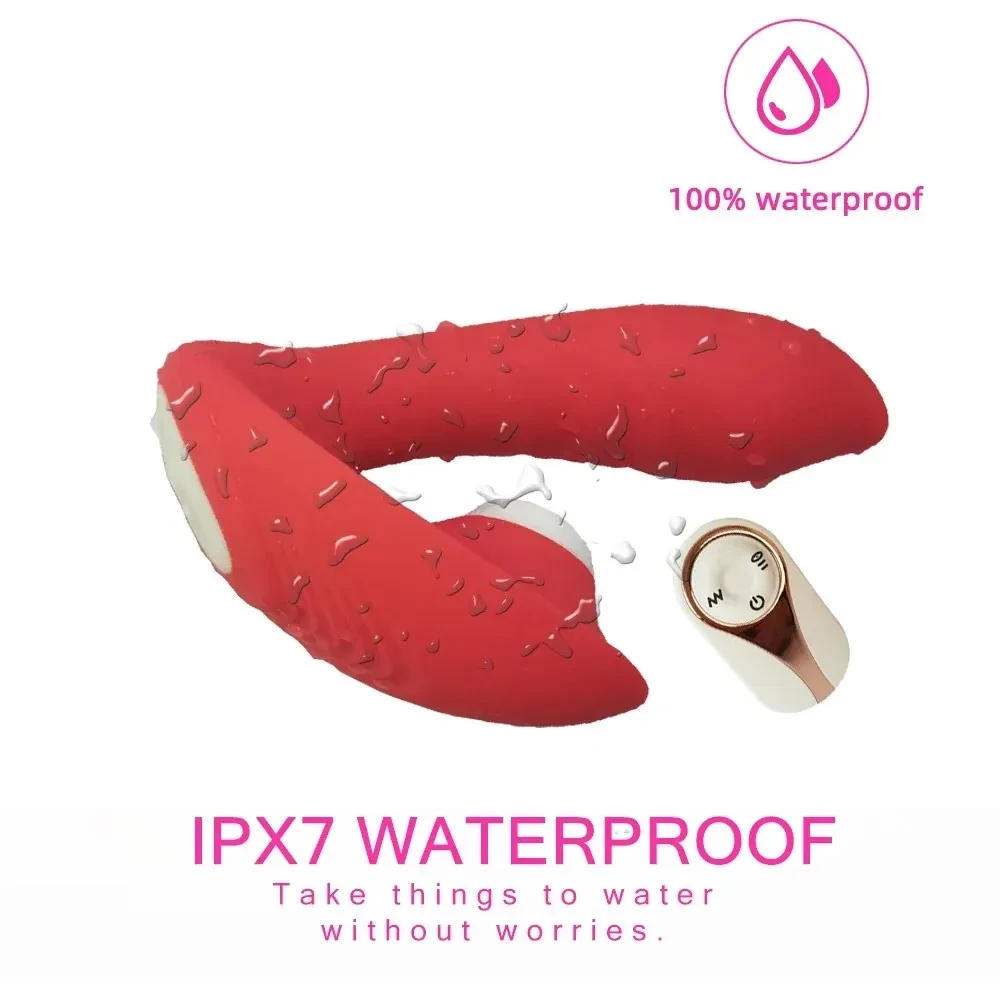 estimulador clítoris recargable ipx7 rojo