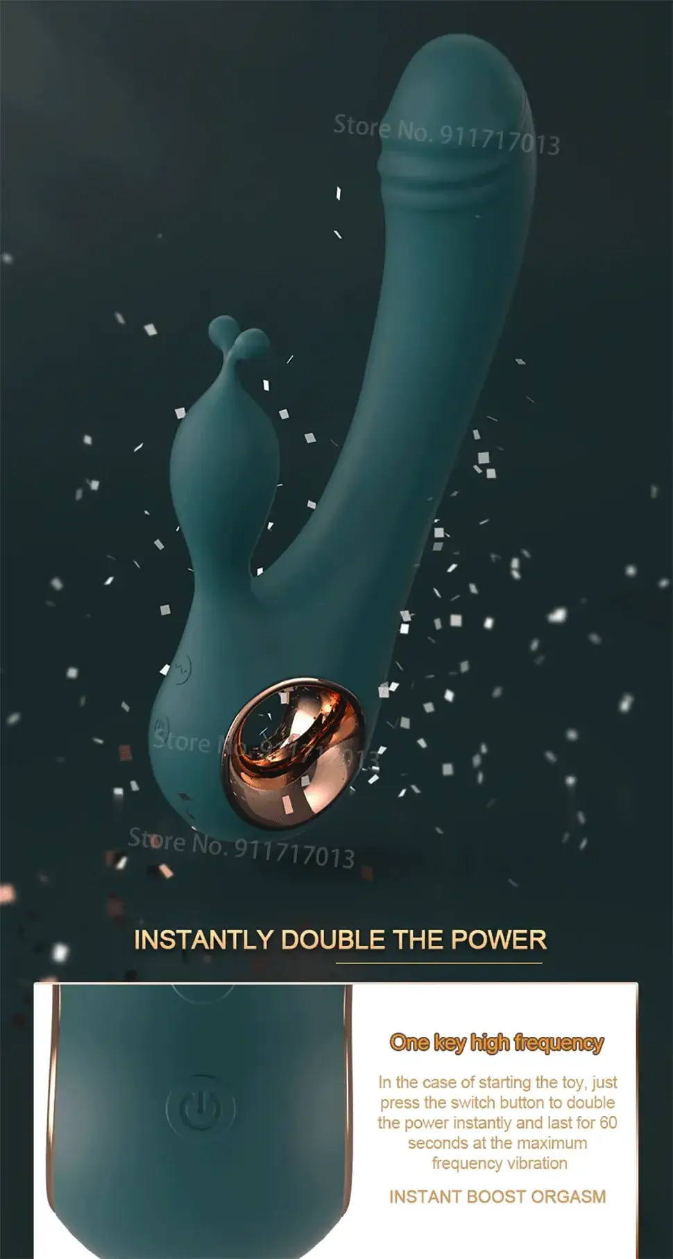 estimulador clitoris y punto g silicona