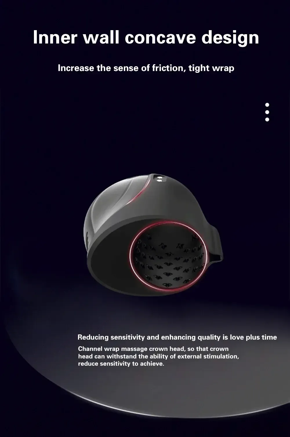 estimulador de glande con led