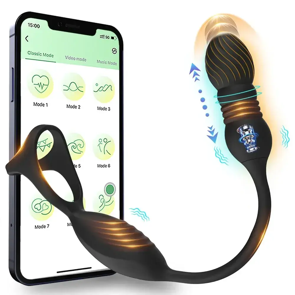 estimulador prostatico silicona motor dual