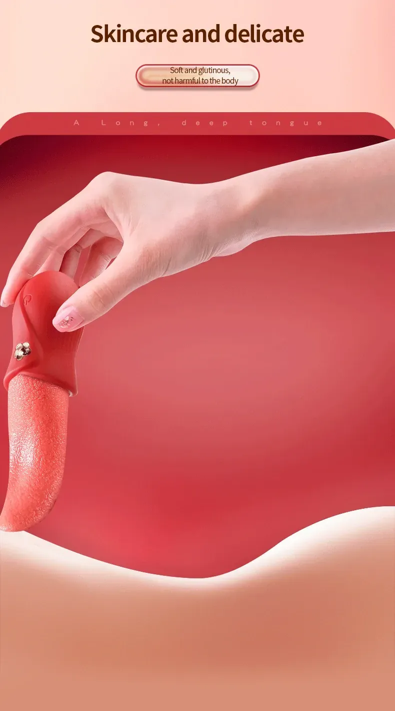 estimulador punto g con forma lengua silicona