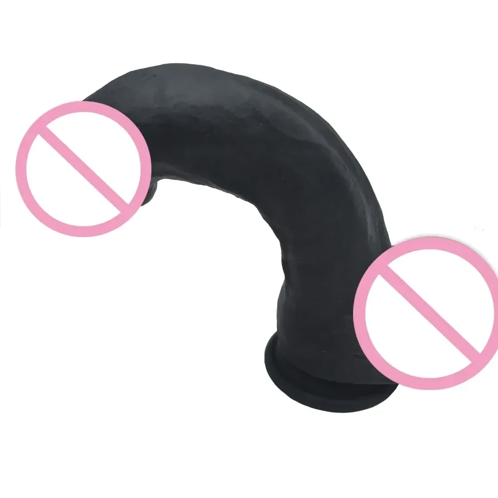 falo negro con glande realista detallado