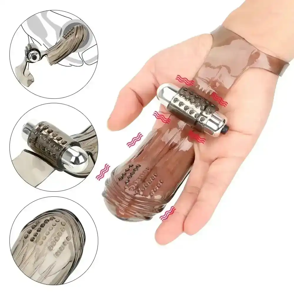 funda dedo vibradora clítoris tpe