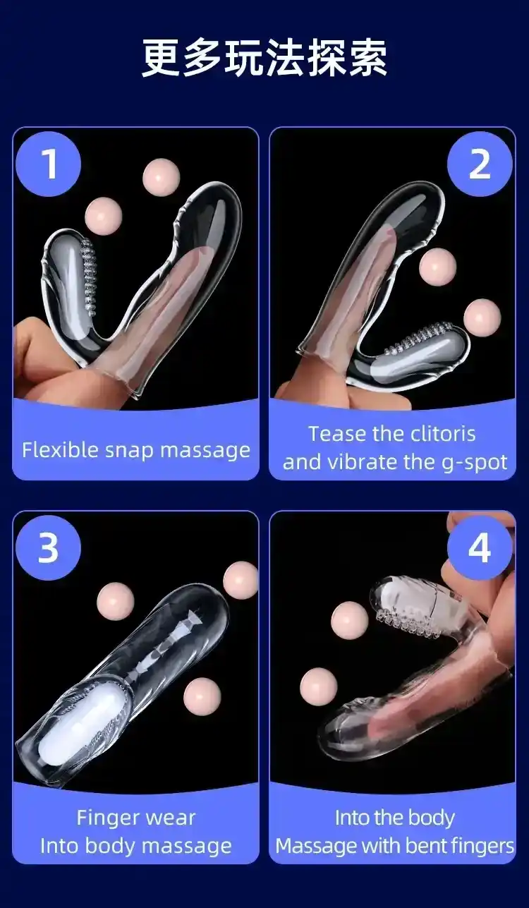 funda dedo vibradora silicona texturizada