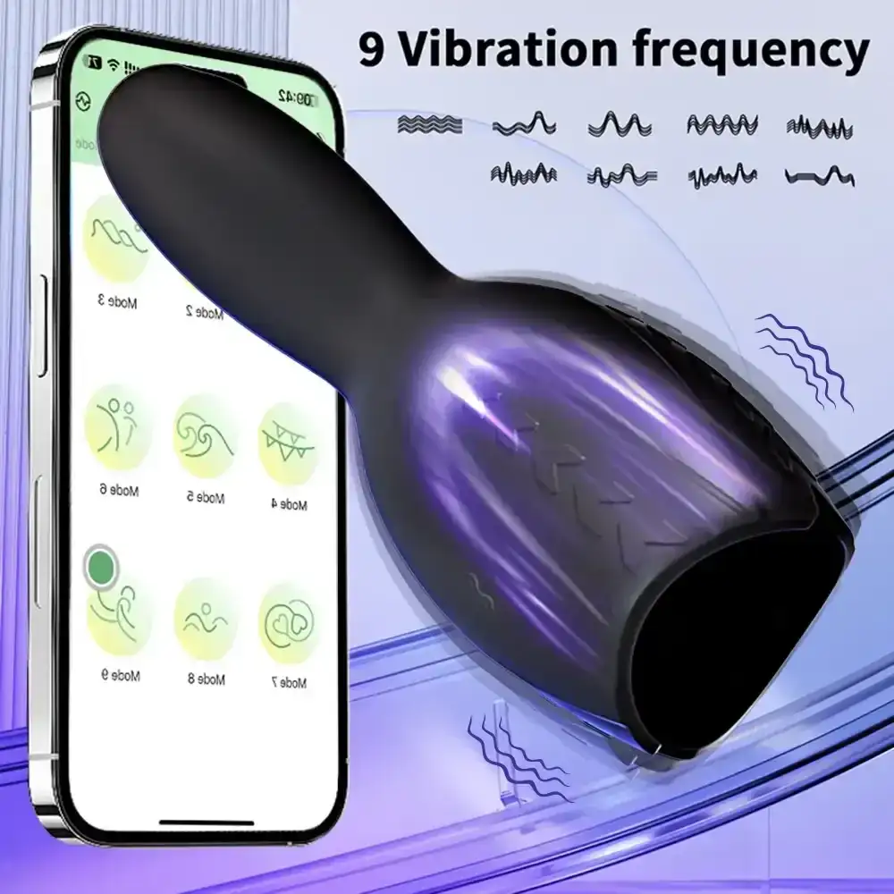 funda masturbadora silicona suave vibrante
