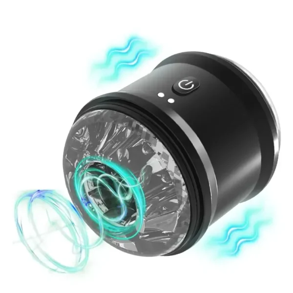 funda masturbatoria rotativa de silicona