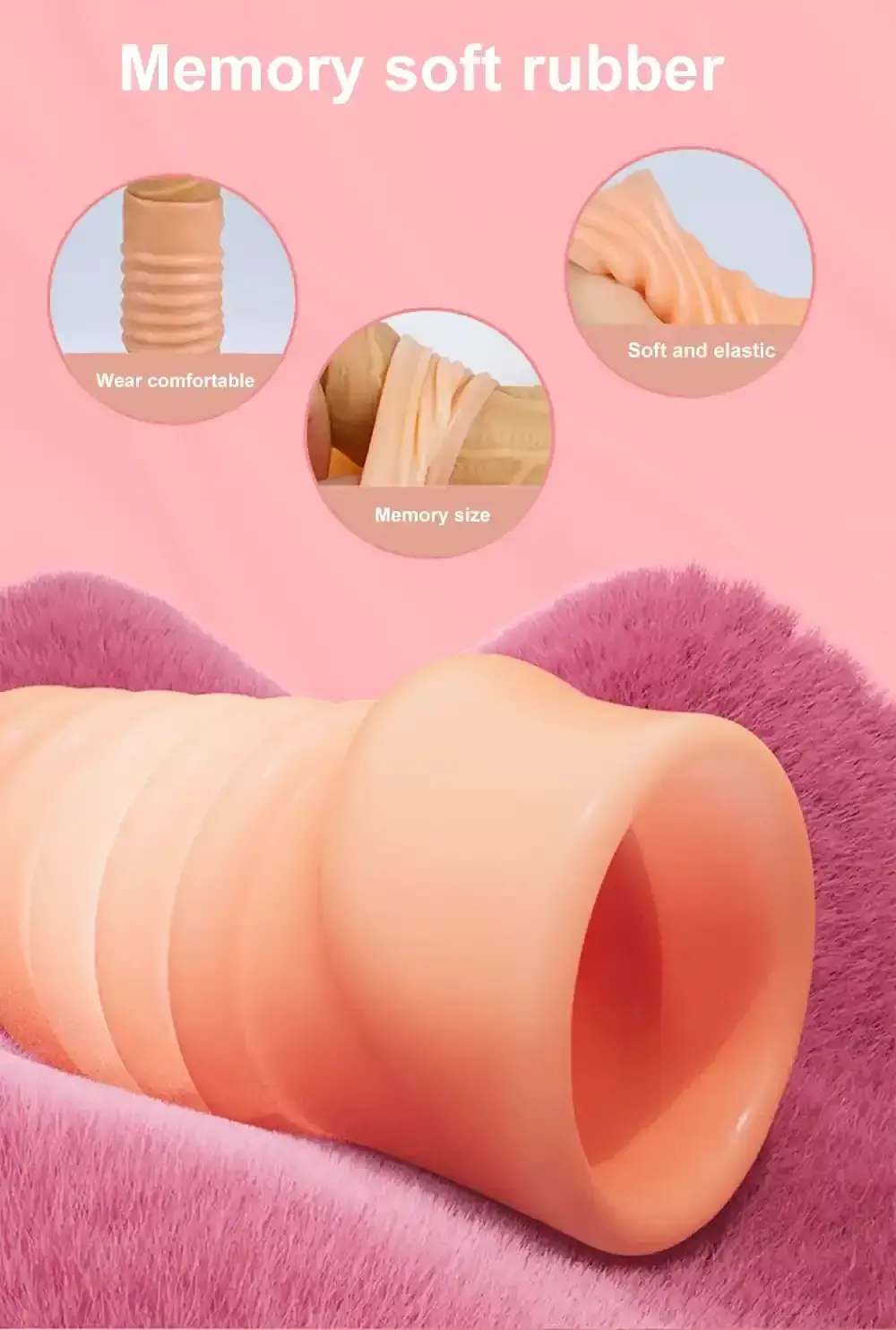 funda pene texturizada masturbacion masculina