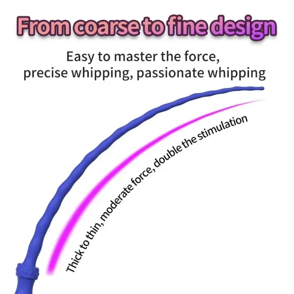 fusta bdsm silicona azul 18cm