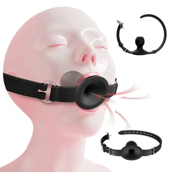 gag bdsm silicona médica ajustable