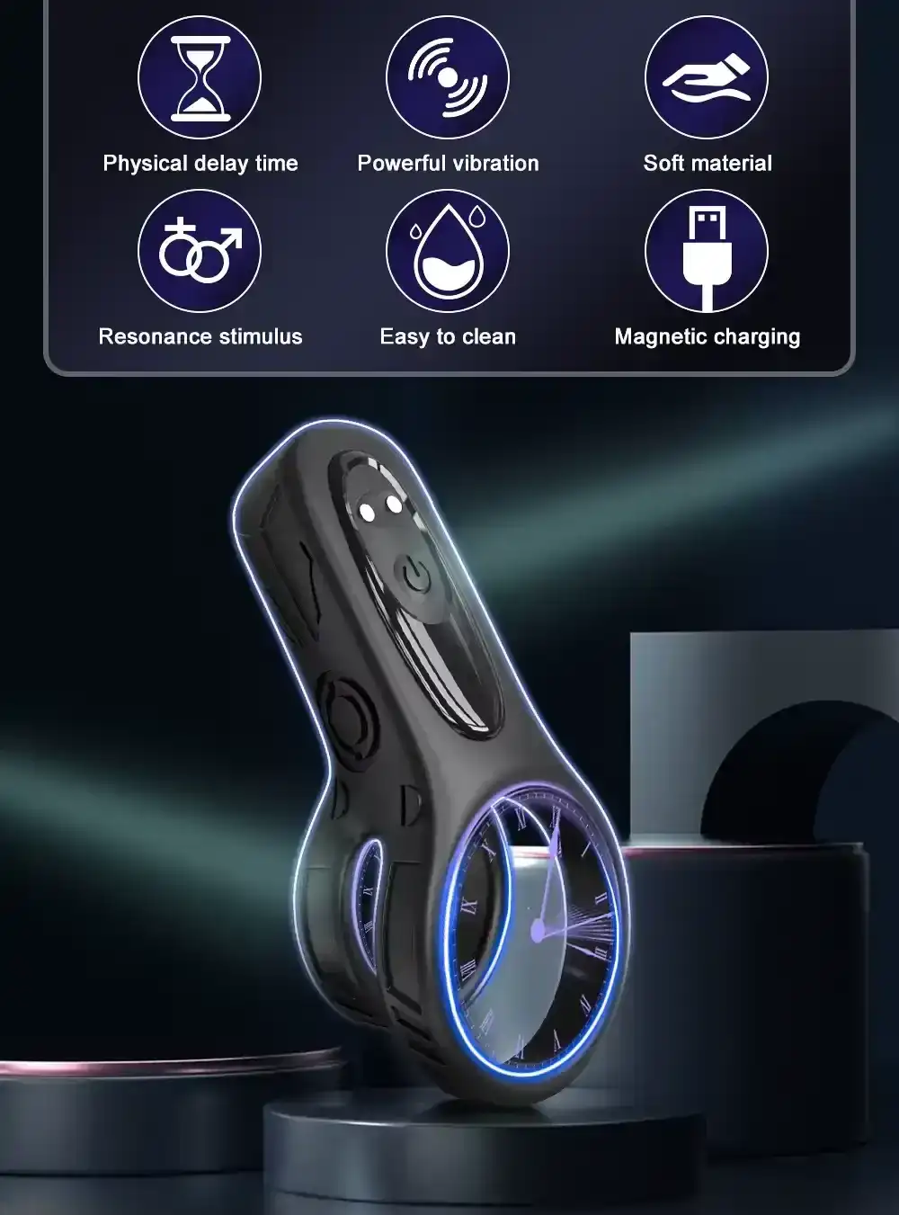 isensualflow es anillo vibrador pene silicona medica