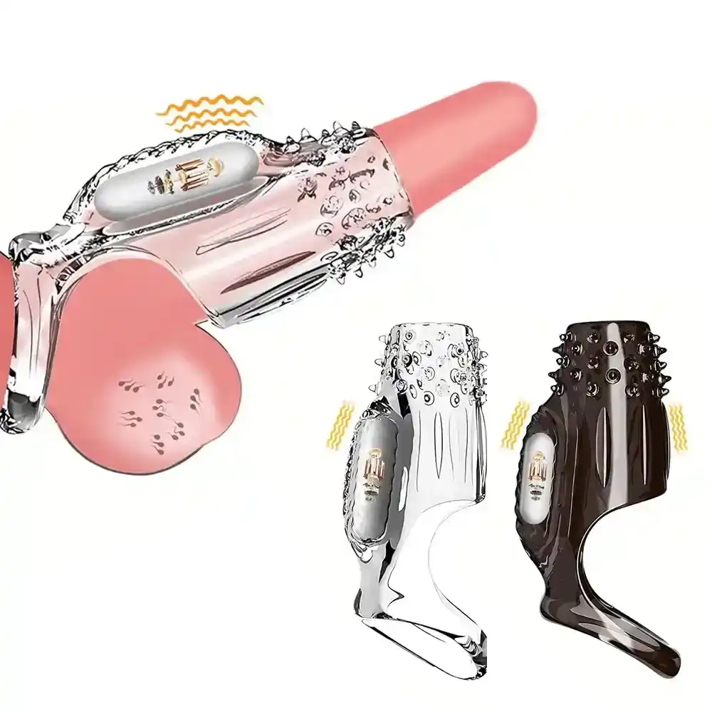 isensualflow es anillo vibrador retardante de silicona transparente