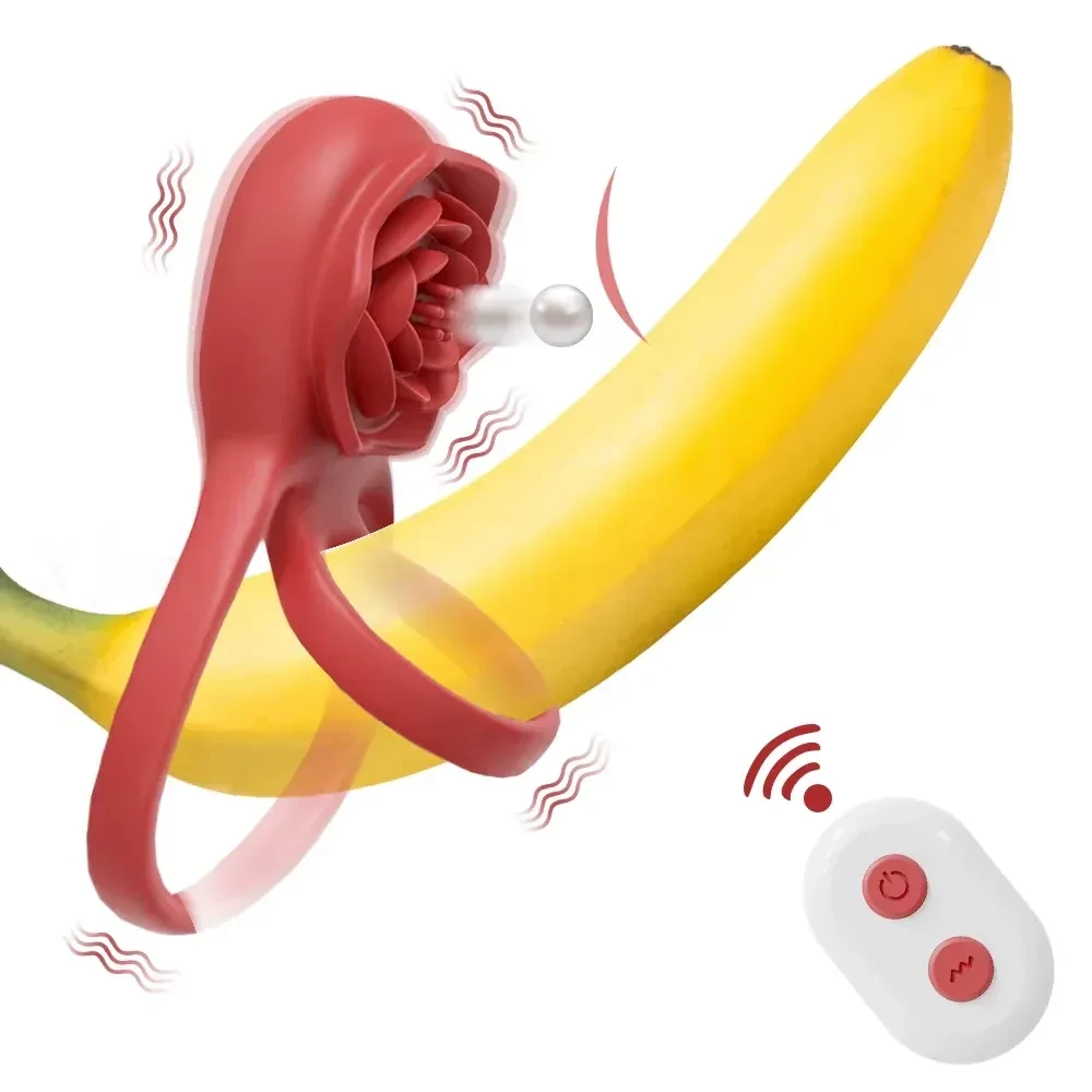 isensualflow es anillo vibrador rojo con control remoto