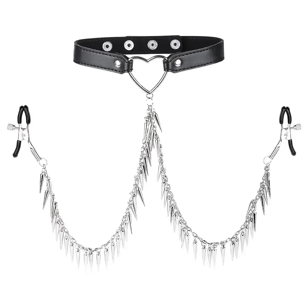 isensualflow es collar bdsm cuero pu ajustable