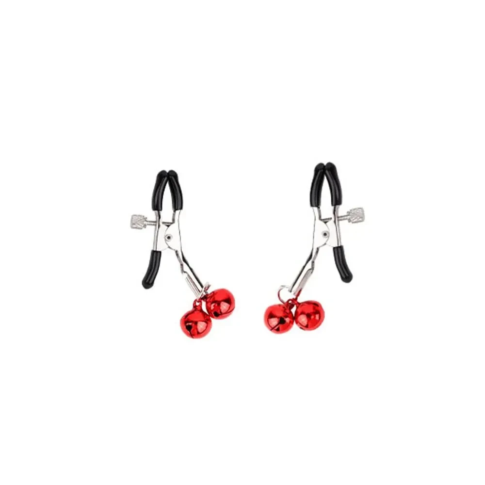 isensualflow es collarin bdsm con pinzas pezones cascabeles
