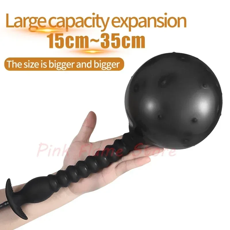 isensualflow es dildo inflable silicona expansible negro