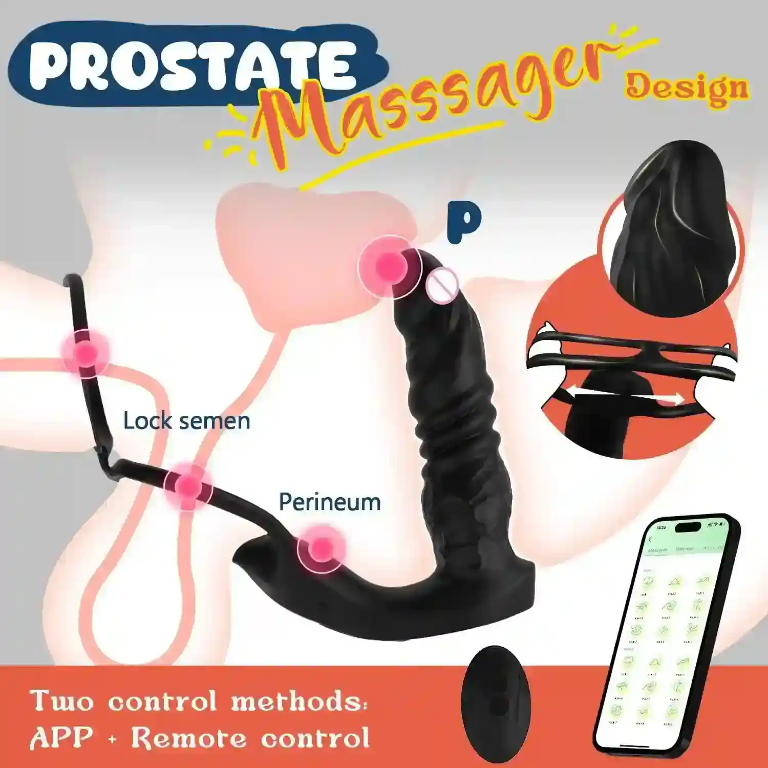 isensualflow es dildo prostata silicona con anillo pene