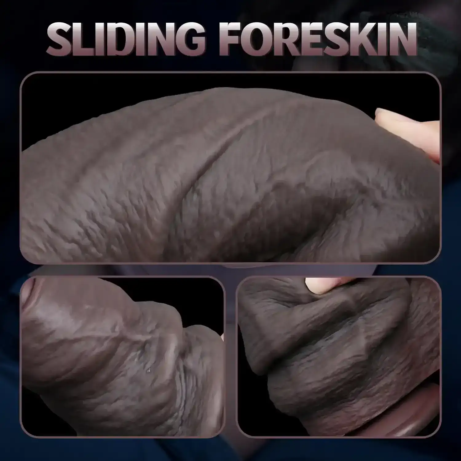 isensualflow es dildo realista silicona medica con prepucio