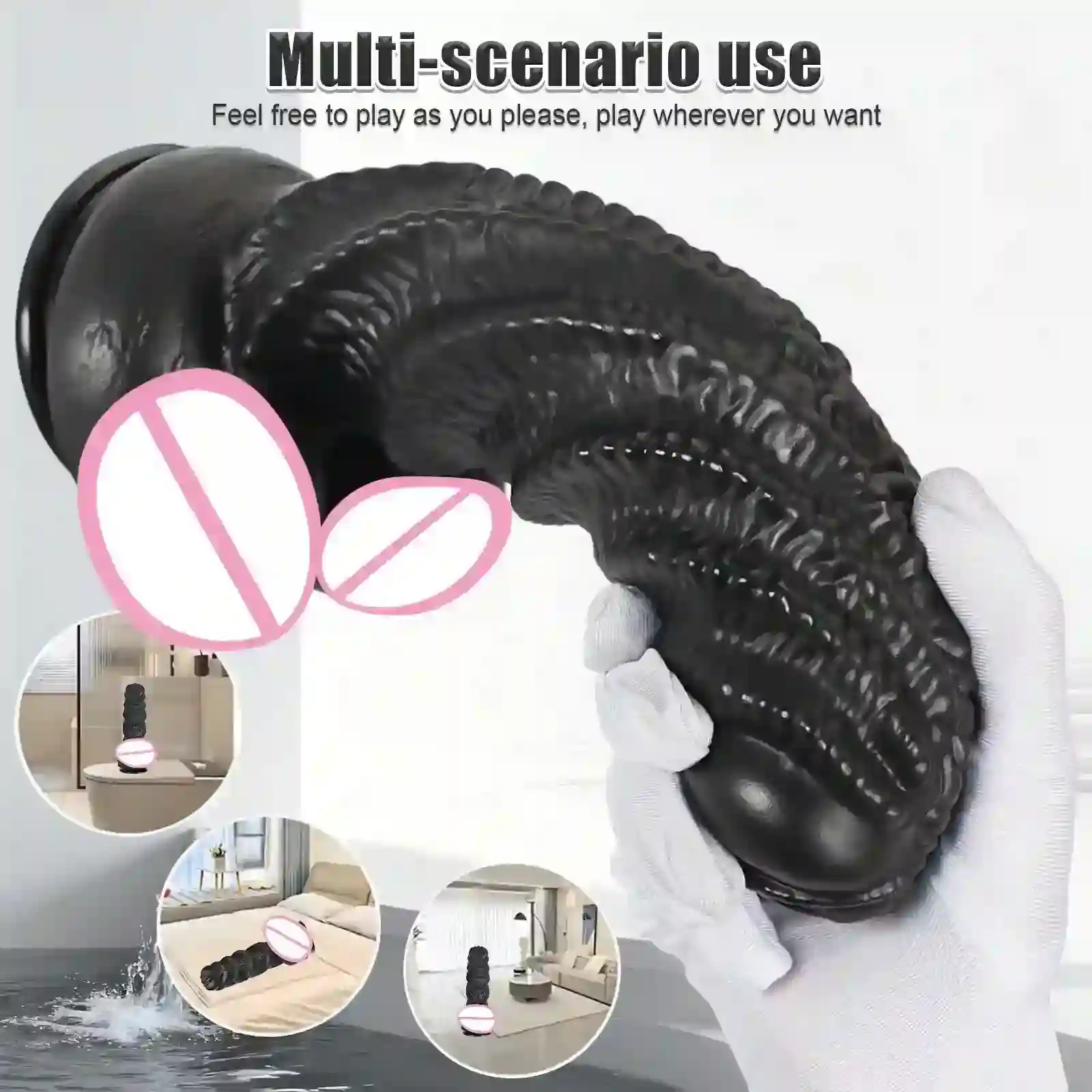 isensualflow es dildo rojo realista de silicona medica