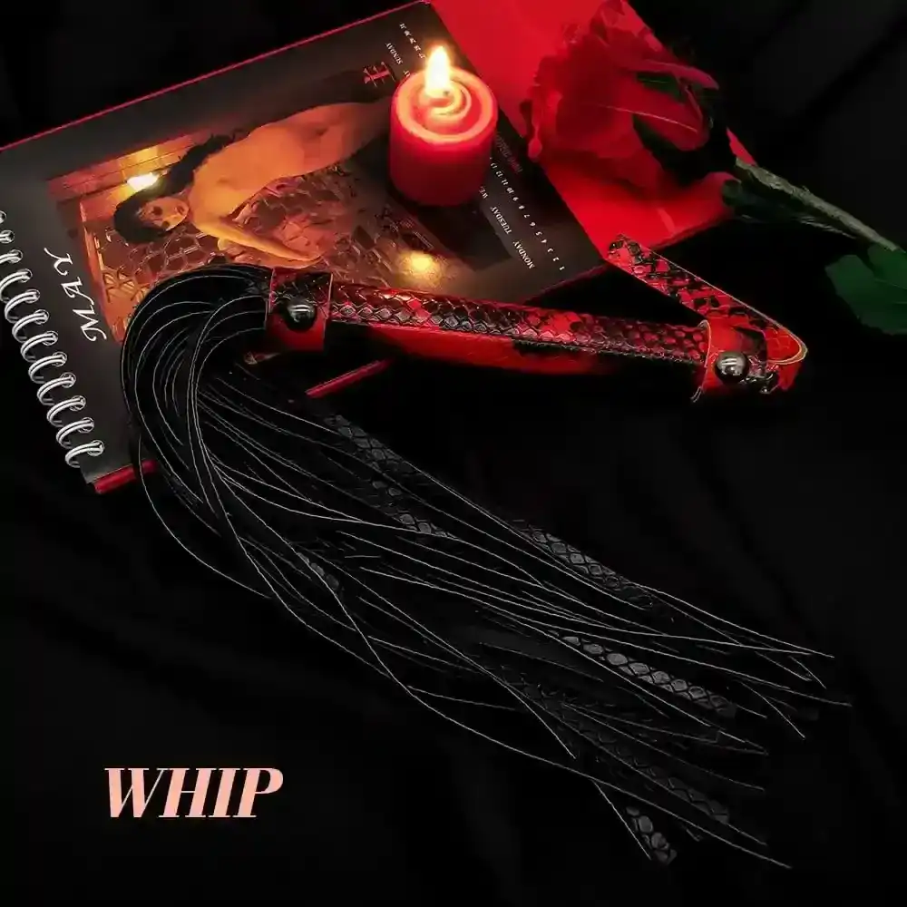 isensualflow es juego bondage cuero pu rojo negro