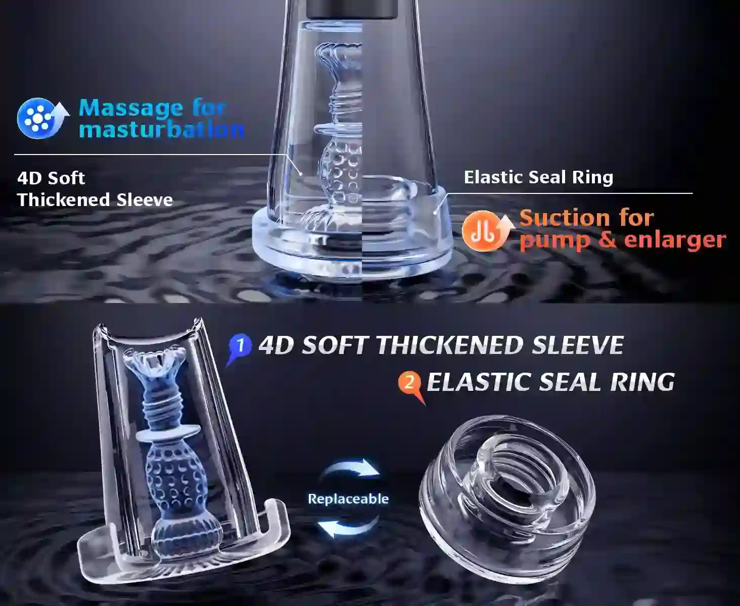 isensualflow es masturbador masculino electrico con mangas tpe