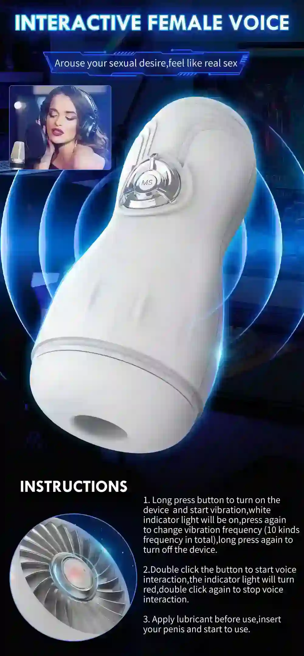 isensualflow es masturbador vibratorio 10 frecuencias silicona