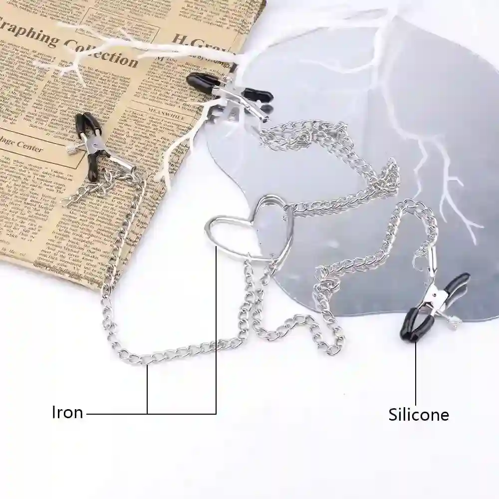 isensualflow es pinzas para pezones con forma corazón