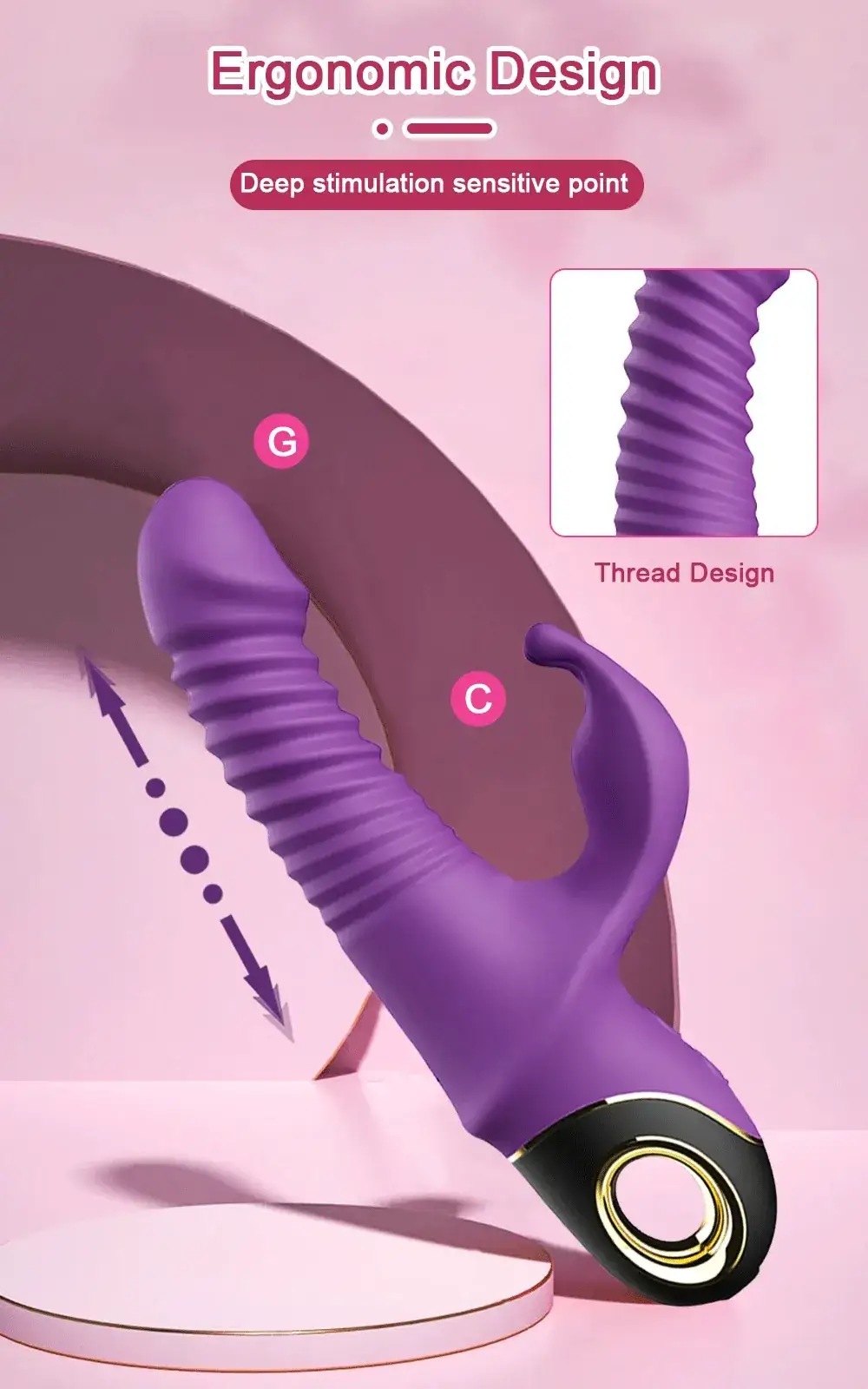 isensualflow es vibrador rabbit silicona suave doble estimulacion