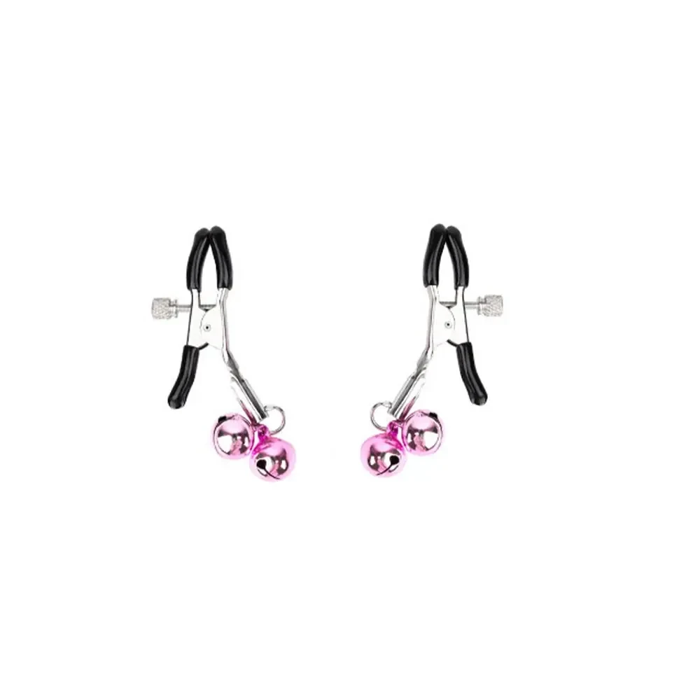 juego bdsm collar con pinzas rojas