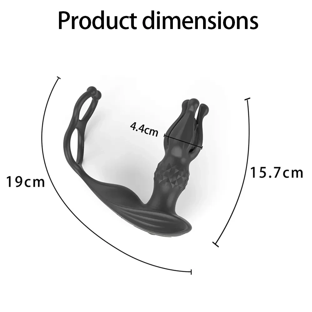 juguete anal con doble anillo vibratorio