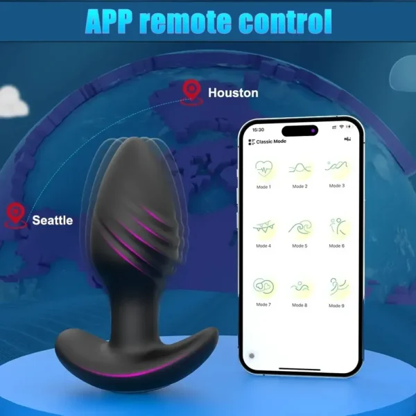 juguete anal con vibración y rotación