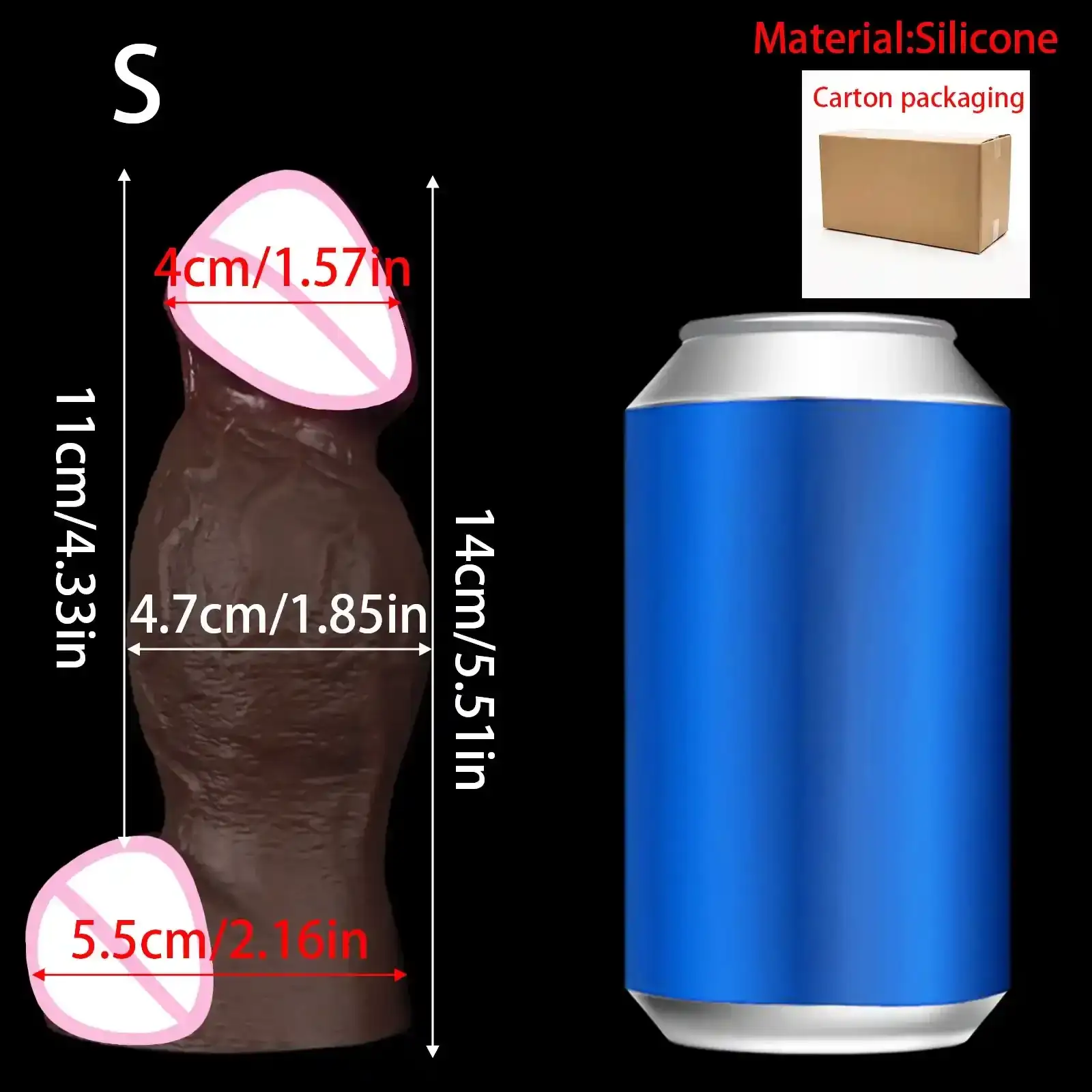 juguete anal de silicona gigante