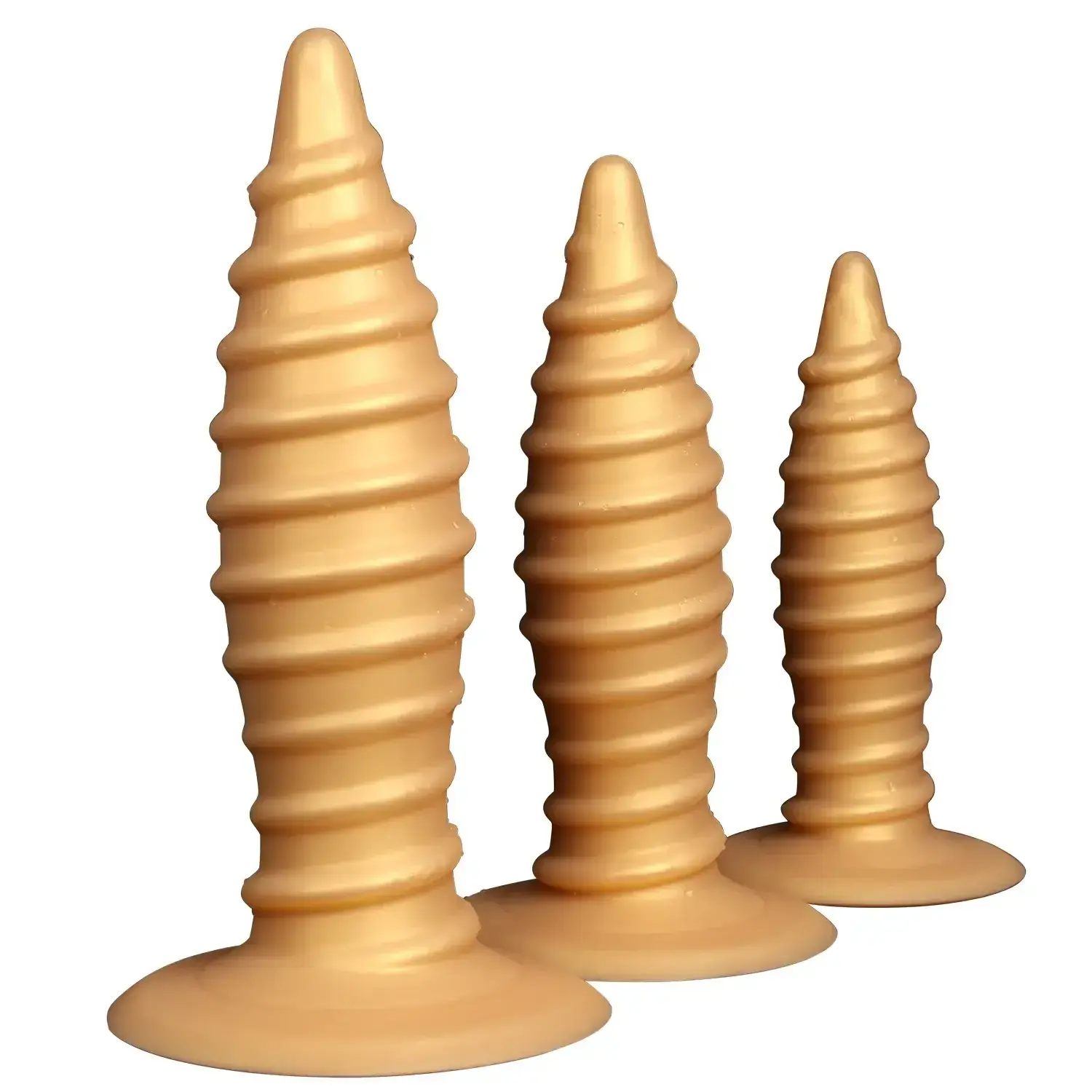 juguete anal espiral silicona con ventosa