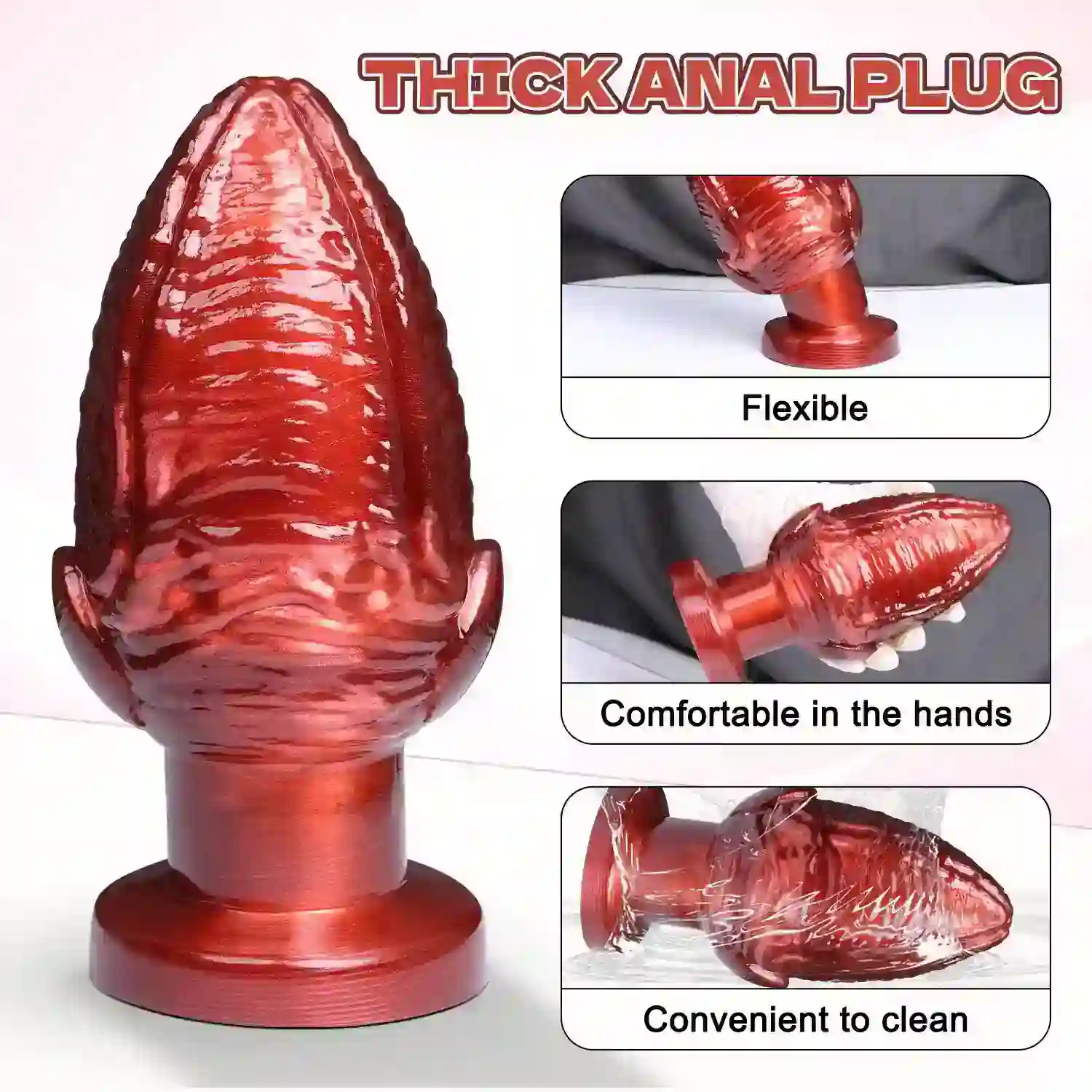 juguete anal forma de pino rosa