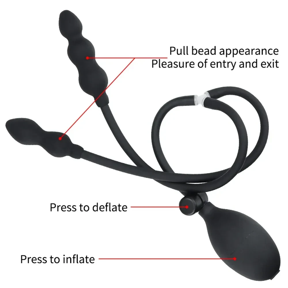 juguete anal inflable doble textura