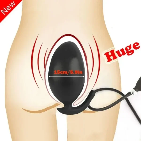 juguete anal inflable silicona con forma
