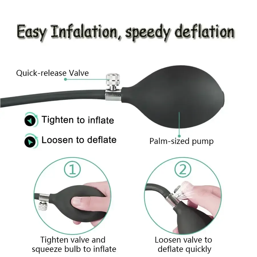 juguete anal silicona inflable con cuentas