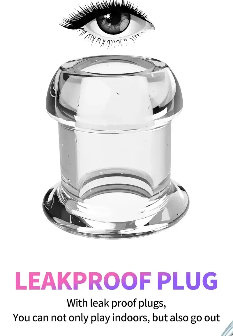 juguete anal transparente con orificio