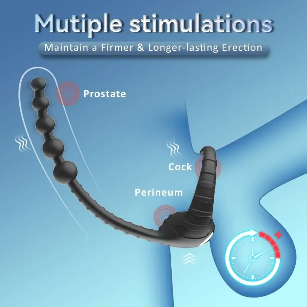 juguete anal vibratorio con anillo peneano