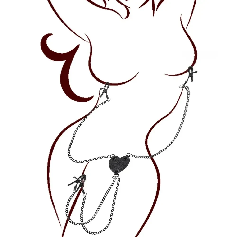 juguete bondage pezones cadenas largas