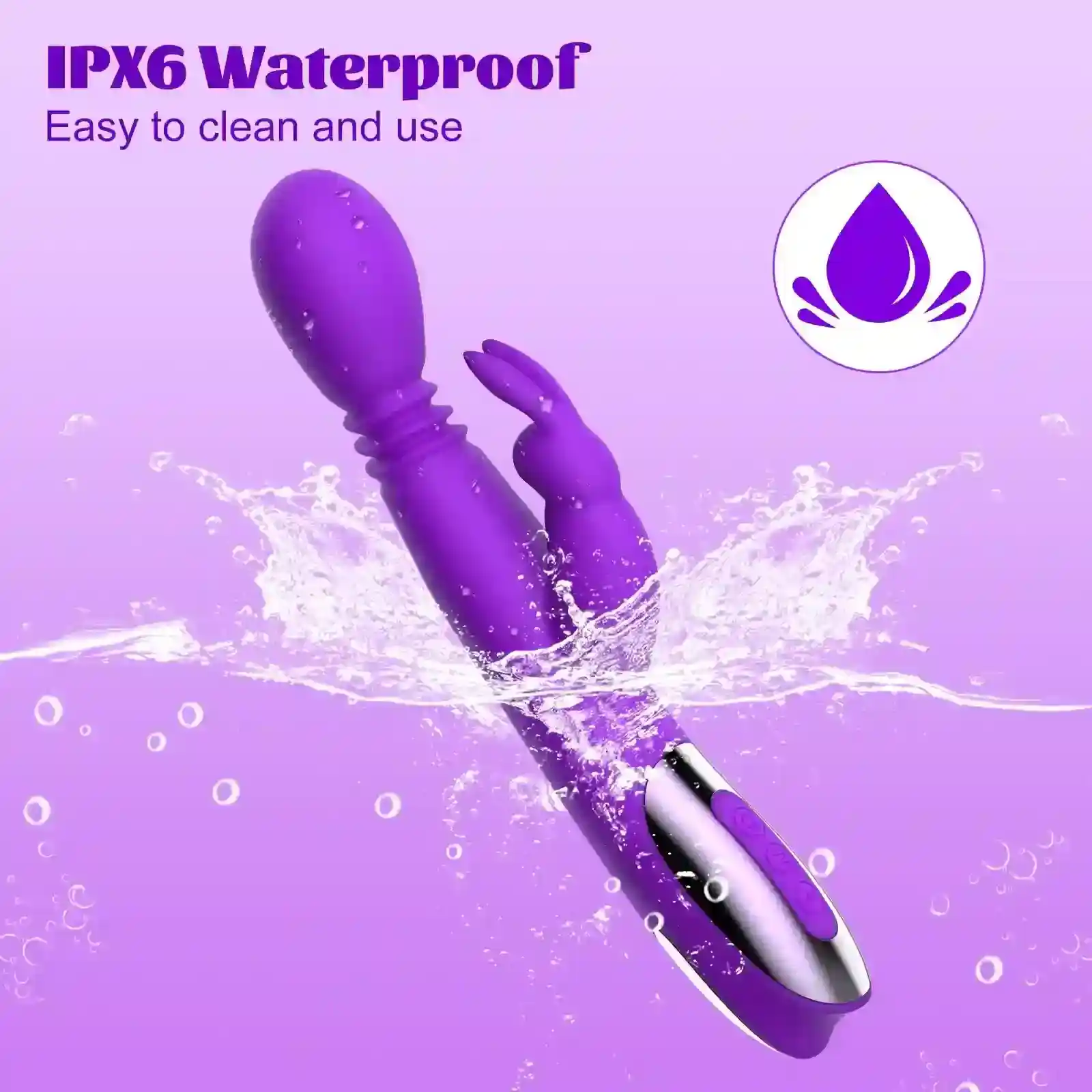 juguete conejo con vibracion y thrusting