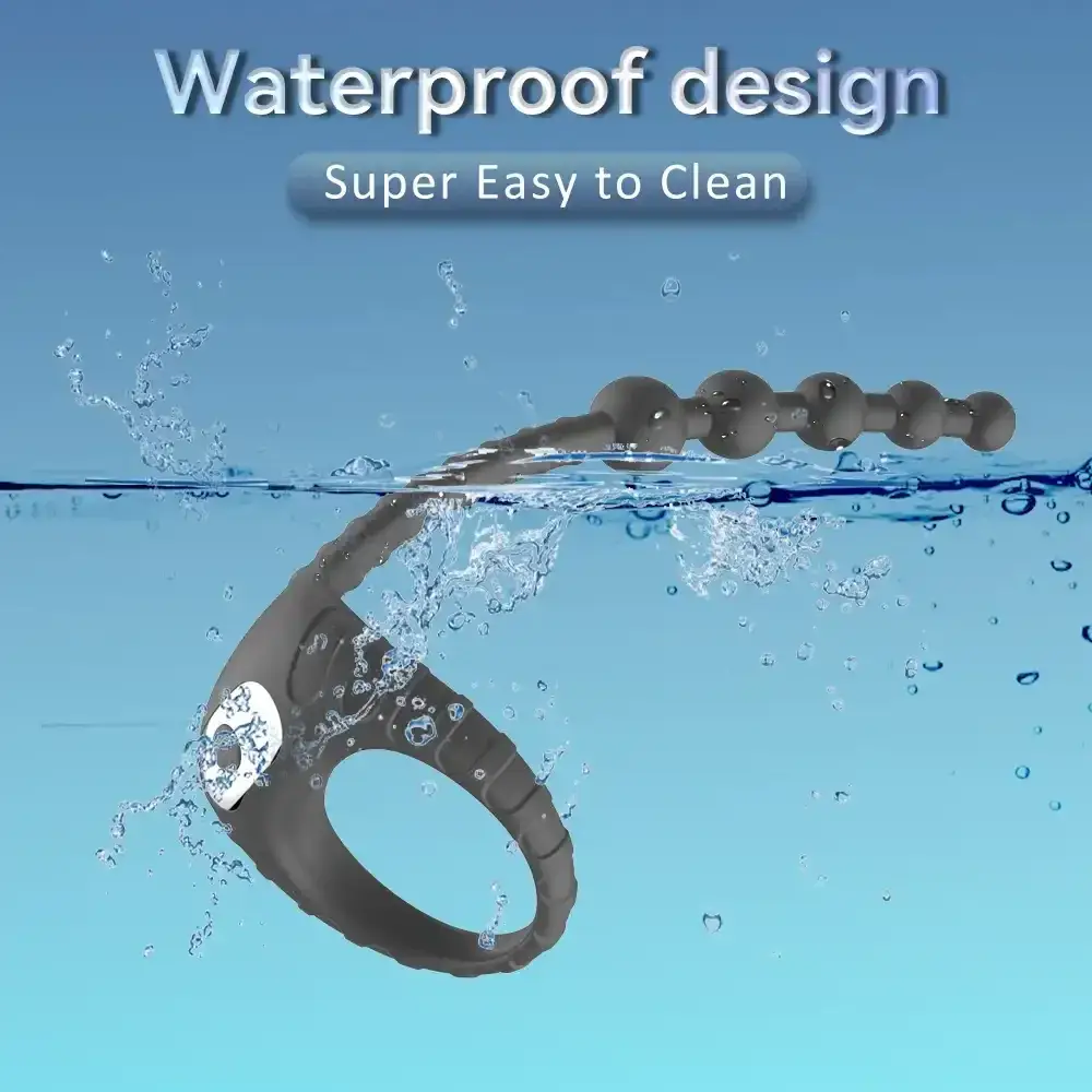 juguete sexual anal con anillo peneano vibrante